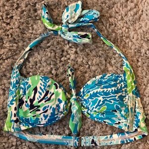 Lilly Pulitzer Lois Tie Front Bandeau Bikini Top